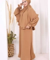 Sufleli Namaz Elbisesi 6034 Vizon