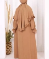 Sufleli Namaz Elbisesi 6034 Vizon