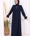 Taş Detaylı Elbise 6033 Lacivert