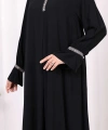 Taş Detaylı Elbise 6033 Siyah
