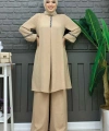 Taş İşleme Detaylı Pantolonlu Tunik Takım 8464 Taş
