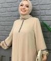 Taş İşleme Detaylı Pantolonlu Tunik Takım 8464 Taş
