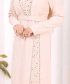 Taşlı Krep Dantel Elbise 3870 Taş