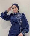 Taşlı Kuyruk Detay Abiye Elbise 7044 Lacivert