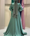 Taşlı Kuyruk Detay Abiye Elbise 7044 Mint