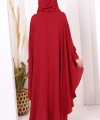 Tunik, Pantolon ve Abaya Üçlü Takım 8663 Bordo