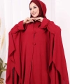 Tunik, Pantolon ve Abaya Üçlü Takım 8663 Bordo