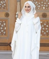 Tunik, Pantolon ve Abaya Üçlü Takım 8663 Ekru