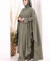 Tunik, Pantolon ve Abaya Üçlü Takım 8663 Haki