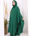 Tunik, Pantolon ve Abaya Üçlü Takım 8663 Zümrüt