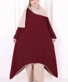 Tunik Şal ve Pantolon Üçlü Takım 8030 Bordo
