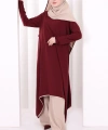 Tunik Şal ve Pantolon Üçlü Takım 8030 Bordo