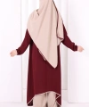 Tunik Şal ve Pantolon Üçlü Takım 8030 Bordo