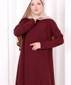Tunik Şal ve Pantolon Üçlü Takım 8030 Bordo