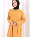 Tunik Şal ve Pantolon Üçlü Takım 8030 Hardal