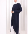 Tunik Şal ve Pantolon Üçlü Takım 8030 Lacivert