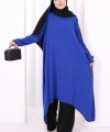 Tunik Şal ve Pantolon Üçlü Takım 8030 Saks