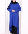 Tunik Şal ve Pantolon Üçlü Takım 8030 Saks