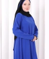 Tunik Şal ve Pantolon Üçlü Takım 8030 Saks