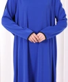 Tunik Şal ve Pantolon Üçlü Takım 8030 Saks