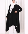 Tunik Şal ve Pantolon Üçlü Takım 8030 Siyah