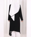 Tunik Şal ve Pantolon Üçlü Takım 8030 Siyah