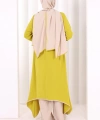 Tunik Şal ve Pantolon Üçlü Takım 8030 Yağ Yeşili