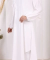 Umre Dubai Tunik Pantolon Takım ŞAL HEDİYE  8003 Ekru