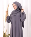 Umre Dubai Tunik Pantolon Takım ŞAL HEDİYE  8003 Gri