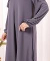 Umre Dubai Tunik Pantolon Takım ŞAL HEDİYE  8003 Gri