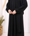 Umre Dubai Tunik Pantolon Takım ŞAL HEDİYE  8003 Siyah