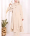 Umre Dubai Tunik Pantolon Takım ŞAL HEDİYE  8003 Taş