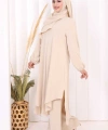 Umre Dubai Tunik Pantolon Takım ŞAL HEDİYE  8003 Taş