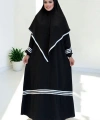 Umre  Elbise ŞAL HEDİYE 6036 Siyah