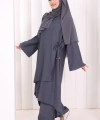 Yandan Bağlamalı Tunik Pantolon Takım 8008 Antrasit