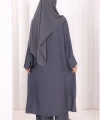 Yandan Bağlamalı Tunik Pantolon Takım 8008 Antrasit