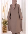 Yandan Bağlamalı Tunik Pantolon Takım 8008 Duman