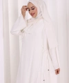 Yandan Bağlamalı Tunik Pantolon Takım 8008 Ekru
