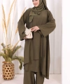 Yandan Bağlamalı Tunik Pantolon Takım 8008 Haki