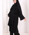 Yandan Bağlamalı Tunik Pantolon Takım 8008 Siyah