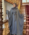Yarasakol Abayalı Elbise Takım 8497 Füme