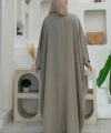 Yarasakol Abayalı Elbise Takım 8497 Haki
