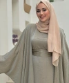 Yarasakol Abayalı Elbise Takım 8497 Haki