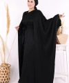 Yarasakol Abayalı Elbise Takım 8497 Siyah