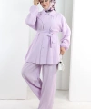 Yarasakol Düğmeli Takım 8705 Lila