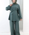 Yarasakol Düğmeli Takım 8705 Mint