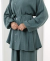 Yarasakol Düğmeli Takım 8705 Mint