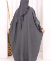 Yarasakollu Elbise 6077 Antrasit