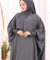 Yarasakollu Elbise 6077 Antrasit