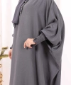 Yarasakollu Elbise 6077 Antrasit